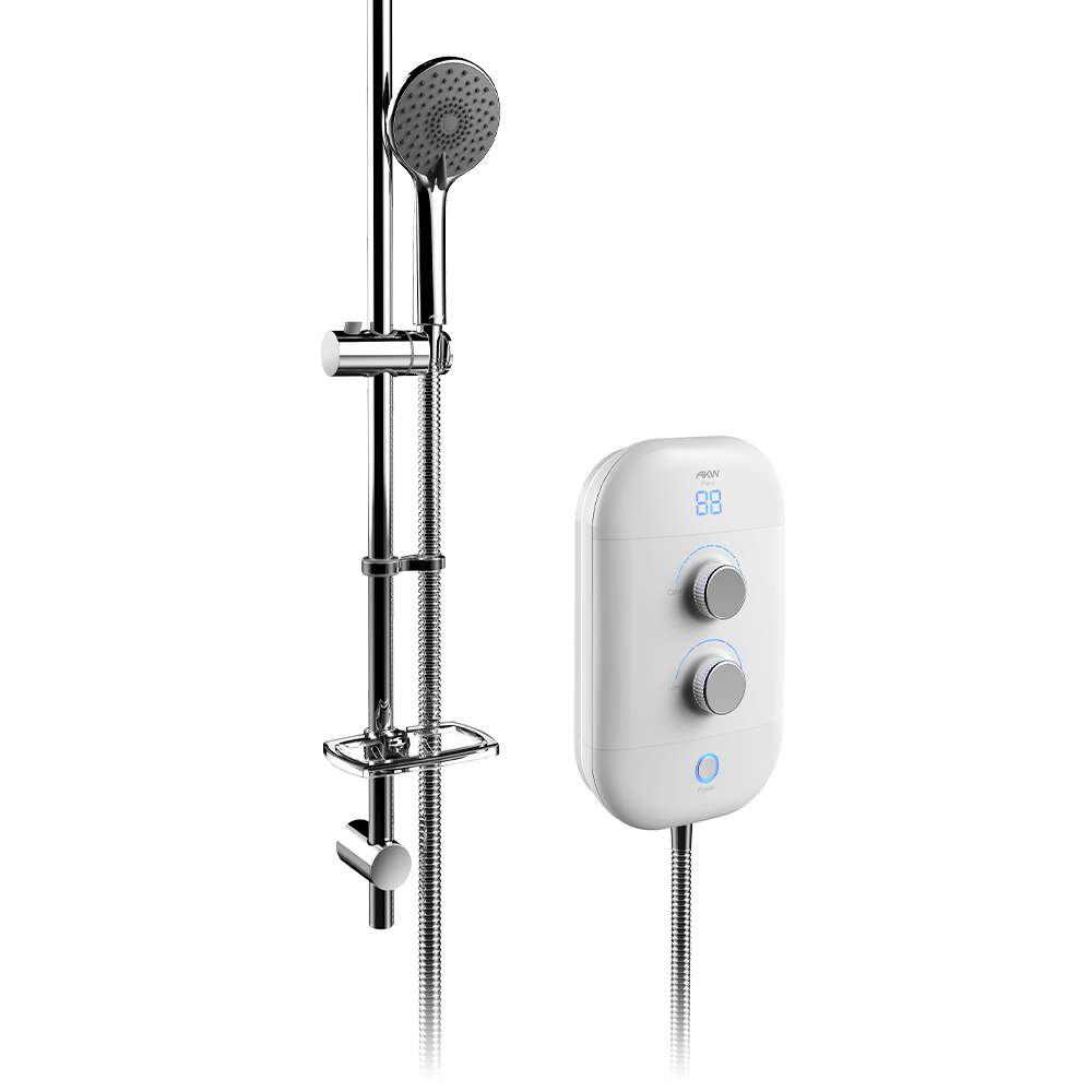 AKW AKW Shower Std Accy Kit Chrome - 1m Riser Rail Chrome