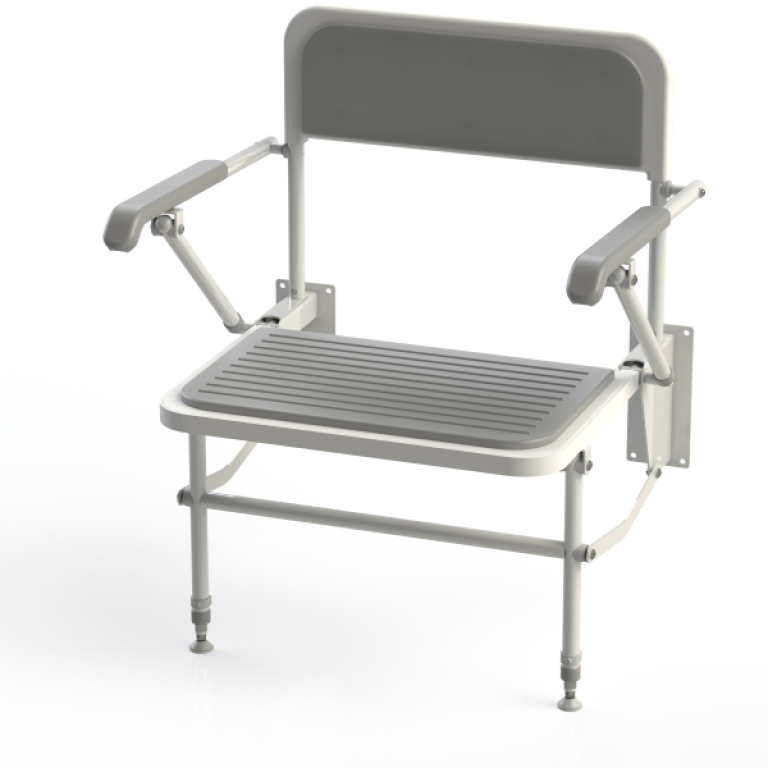 Stonebridge Bariatric Padded grey shwr seat with arms legs & backrest