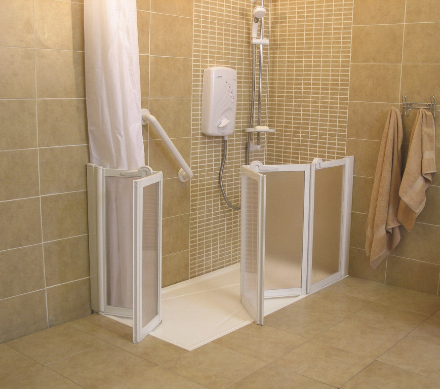Stonebridge Pro Door Corner Entry Tri-Fold/Bi-Fold Doors R/H to suit Tray 1500x800