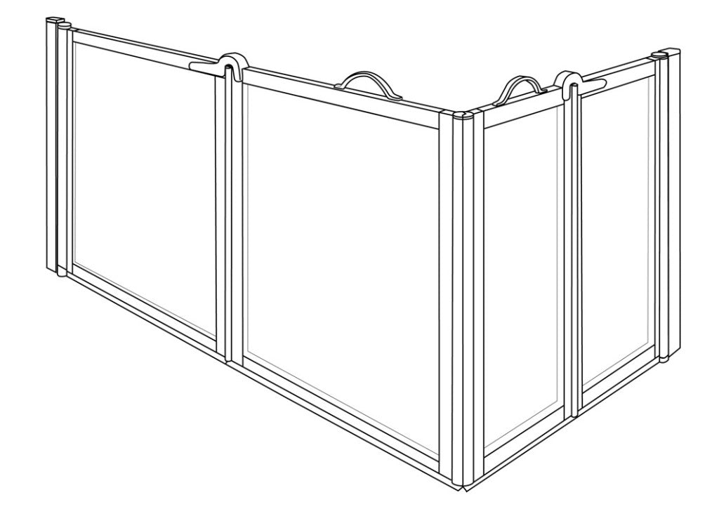 Stonebridge Pro Door Corner Entry Bi-Fold Doors L/H to suit Tray 1400x800