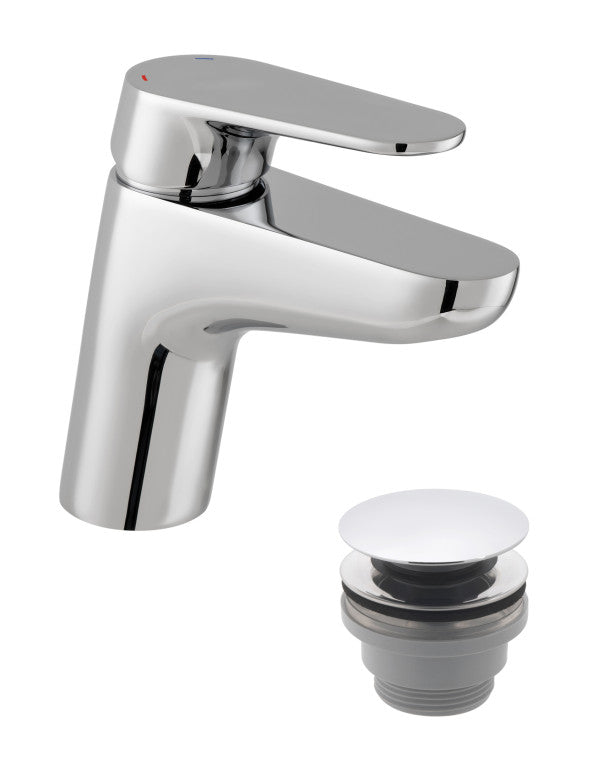 Stonebridge Basin Monobloc Mixer Click Clac Waste - Chrome
