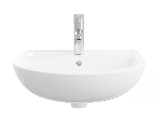 AKW Navlin wash basin 450mm 1 tap hole